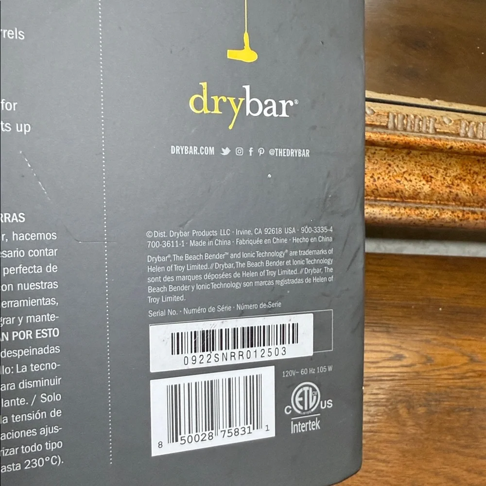Drybar Triple Barrel Waver-The Beach Bender. Yellow. Digital temperature control